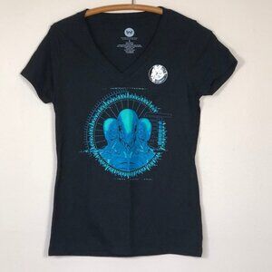 WESTWORLD Black V-Neck Graphic Tee S NWOT